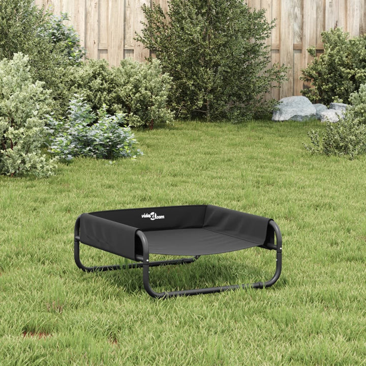 Elevated Dog Bed Anthracite Oxford Fabric And Steel