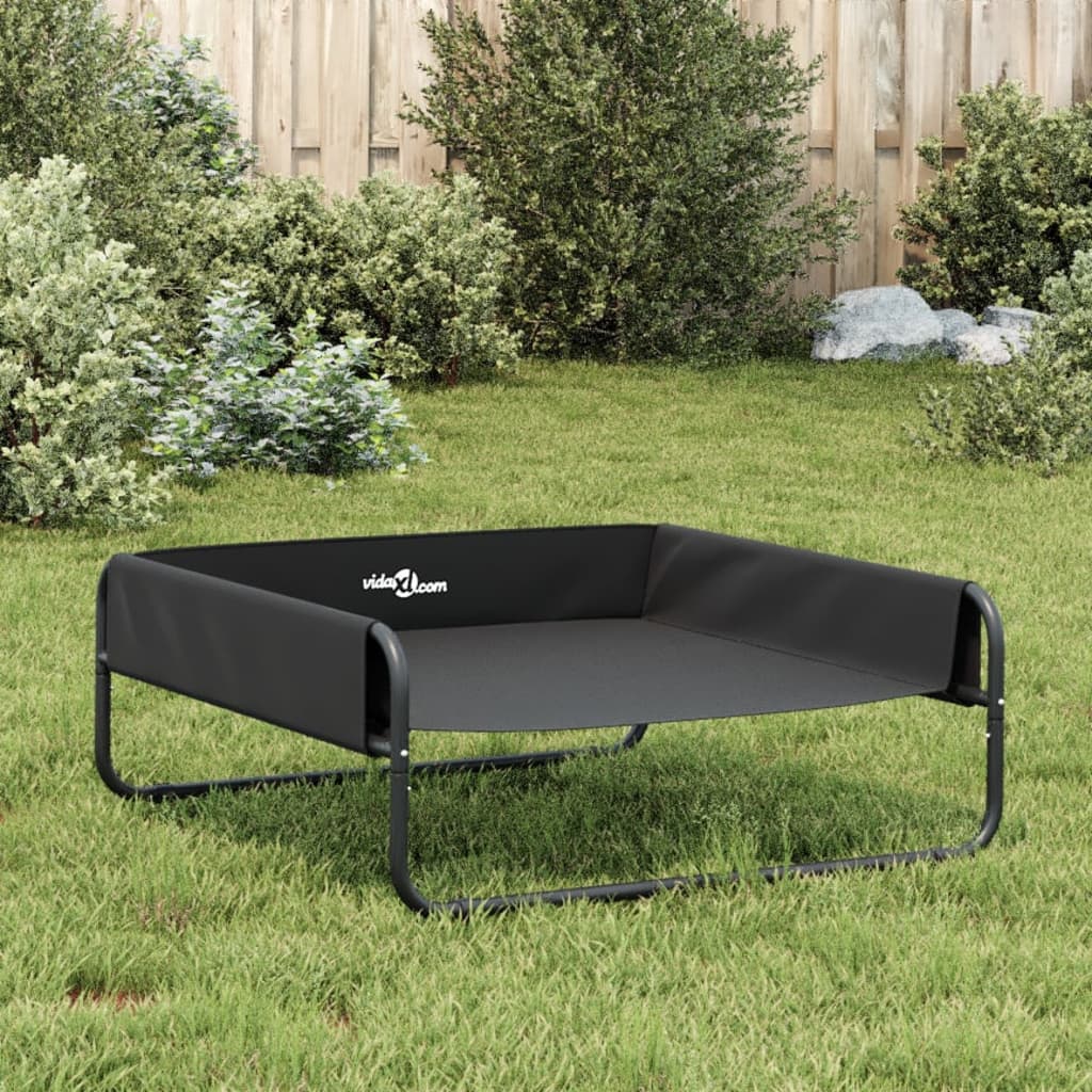 Elevated Dog Bed Anthracite Oxford Fabric And Steel
