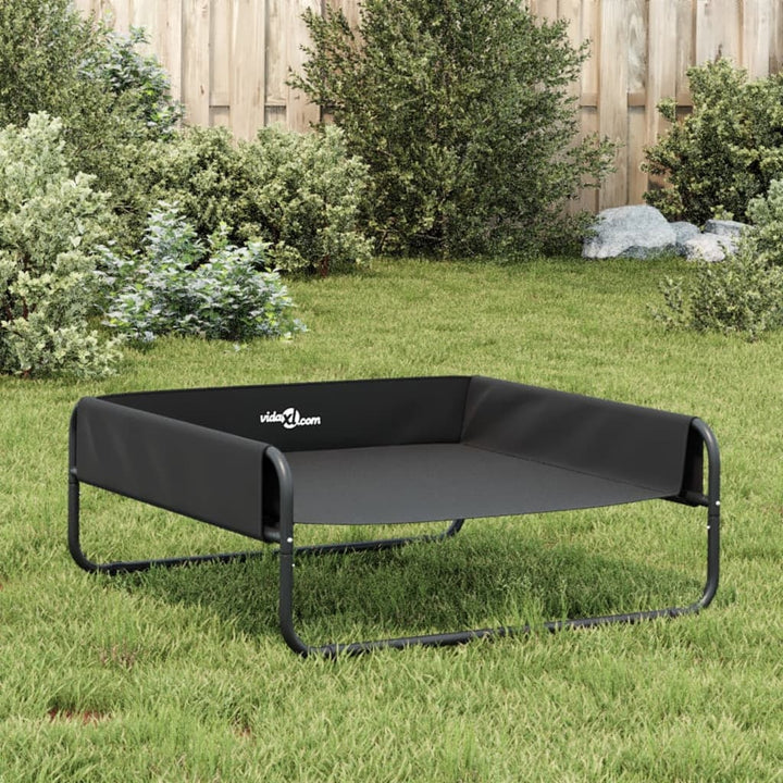 Elevated Dog Bed Anthracite Oxford Fabric And Steel