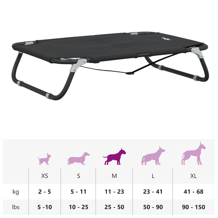 Dog Bed Foldable Anthracite Oxford Fabric And Steel