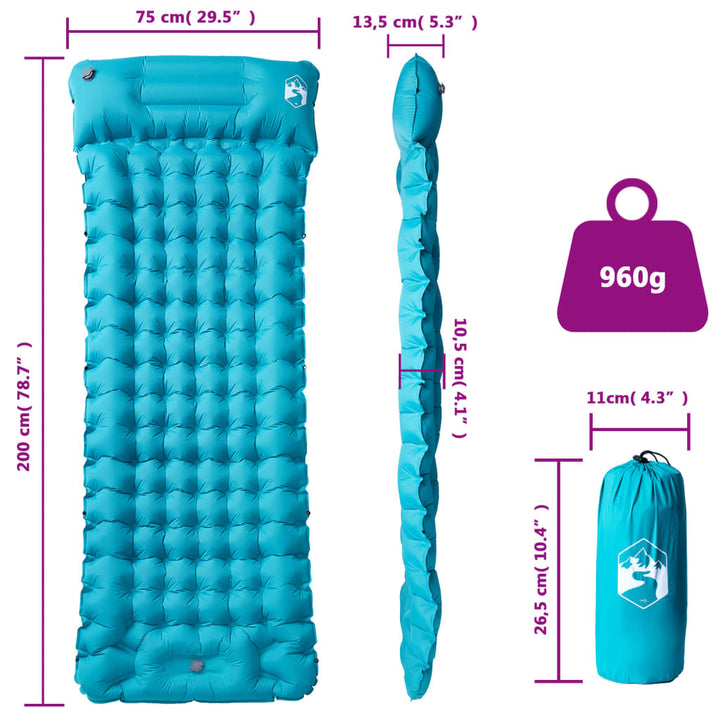 Self Inflating Camping Mattress With Pillow