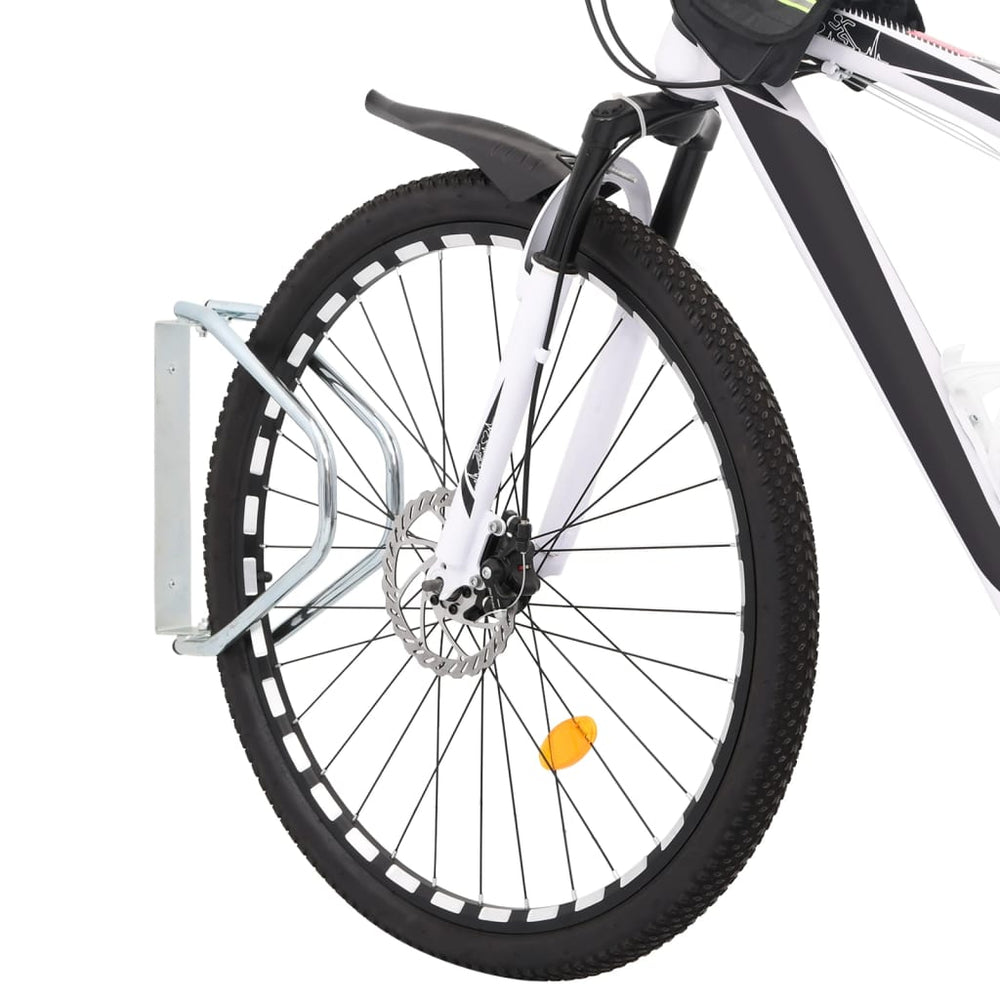 Bicycle Stand Wall Mounted 2 Pcs Galvanised Steel