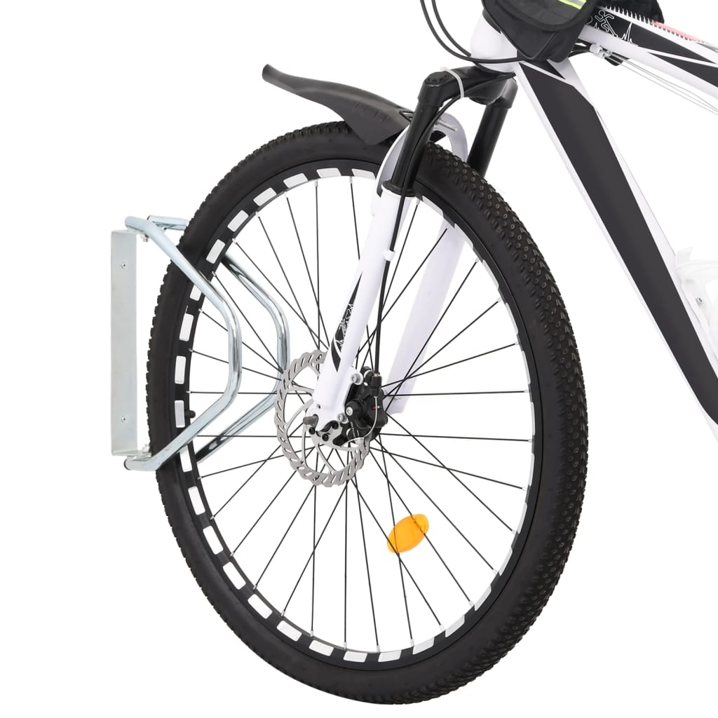 Bicycle Stand Wall Mounted 2 Pcs Galvanised Steel
