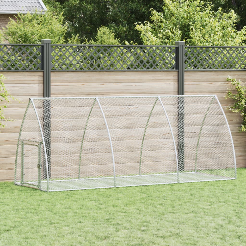 Rabbit Hutch Silver 100X105X120 Cm Galvanised Steel