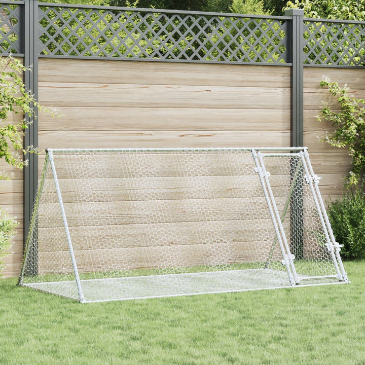 Rabbit Hutch Silver Galvanised Steel