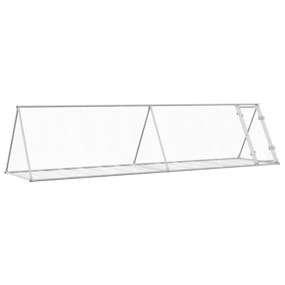Rabbit Hutch Silver Galvanised Steel