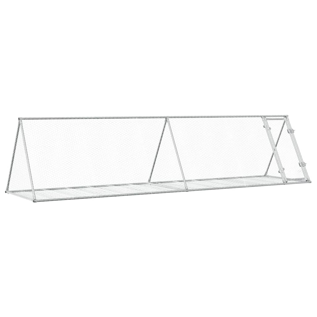 Rabbit Hutch Silver Galvanised Steel