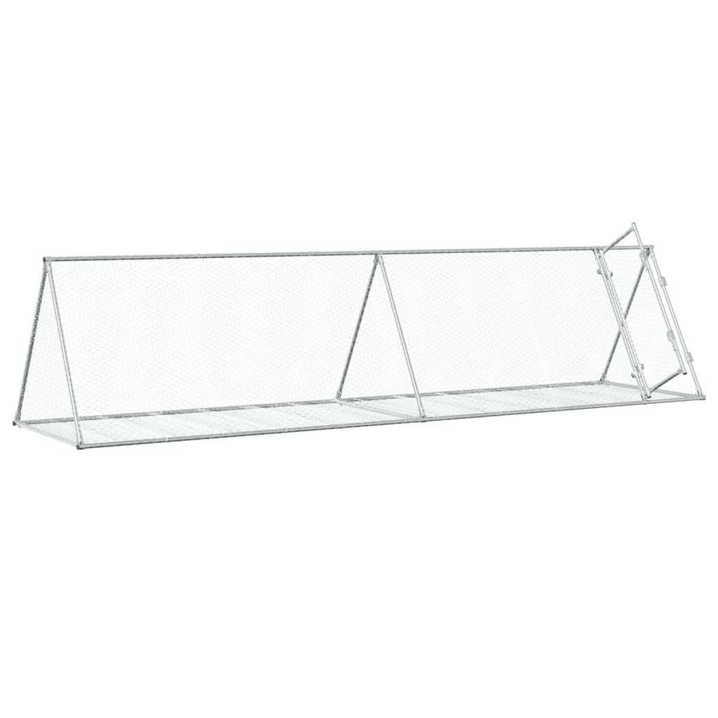 Rabbit Hutch Silver Galvanised Steel