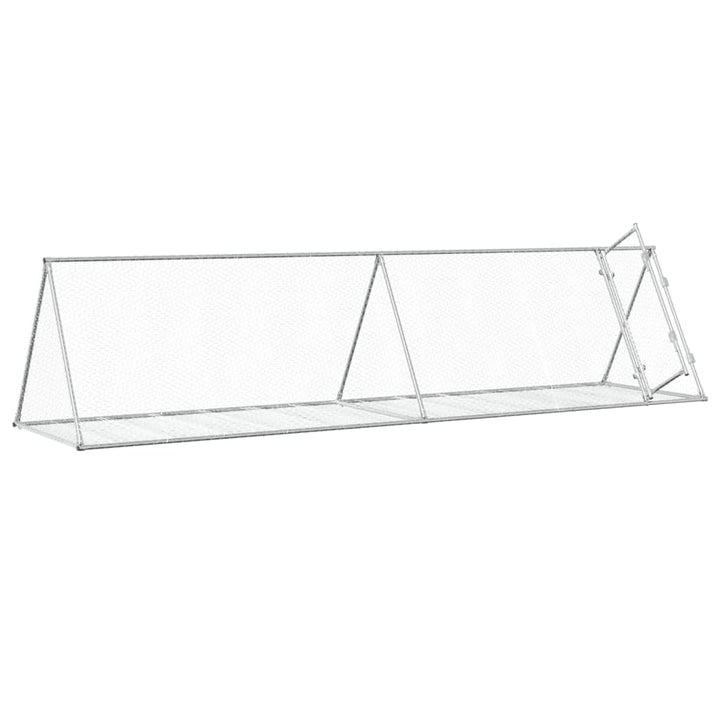 Rabbit Hutch Silver Galvanised Steel