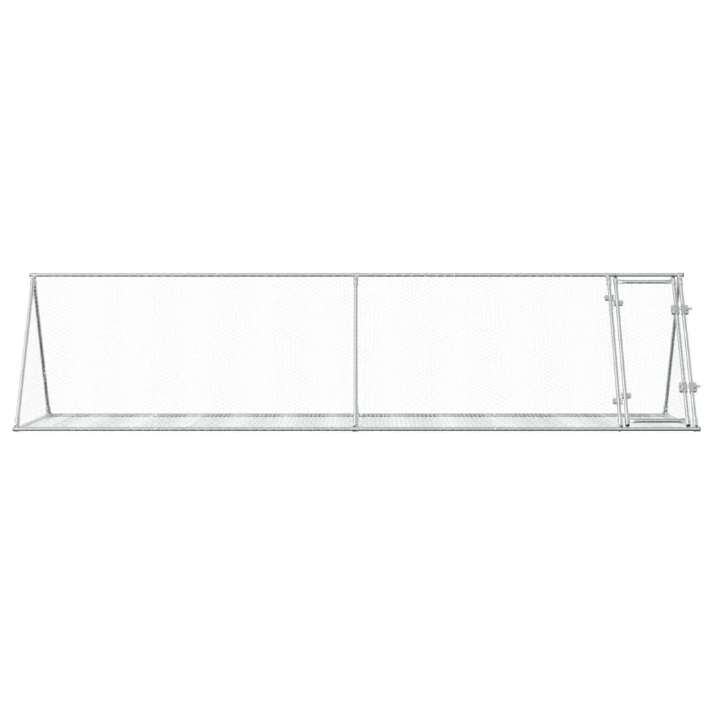 Rabbit Hutch Silver Galvanised Steel