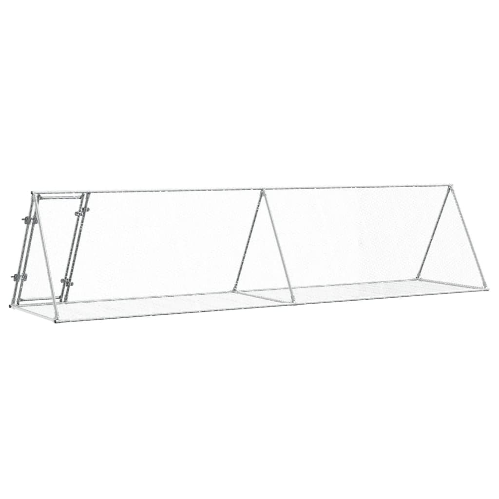 Rabbit Hutch Silver Galvanised Steel
