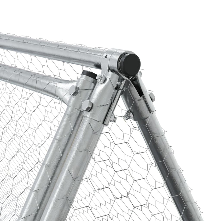 Rabbit Hutch Silver Galvanised Steel