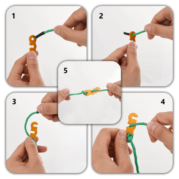Tent Guy Ropes With Spanners Reflective 8 Pcs 4 M 4 Mm