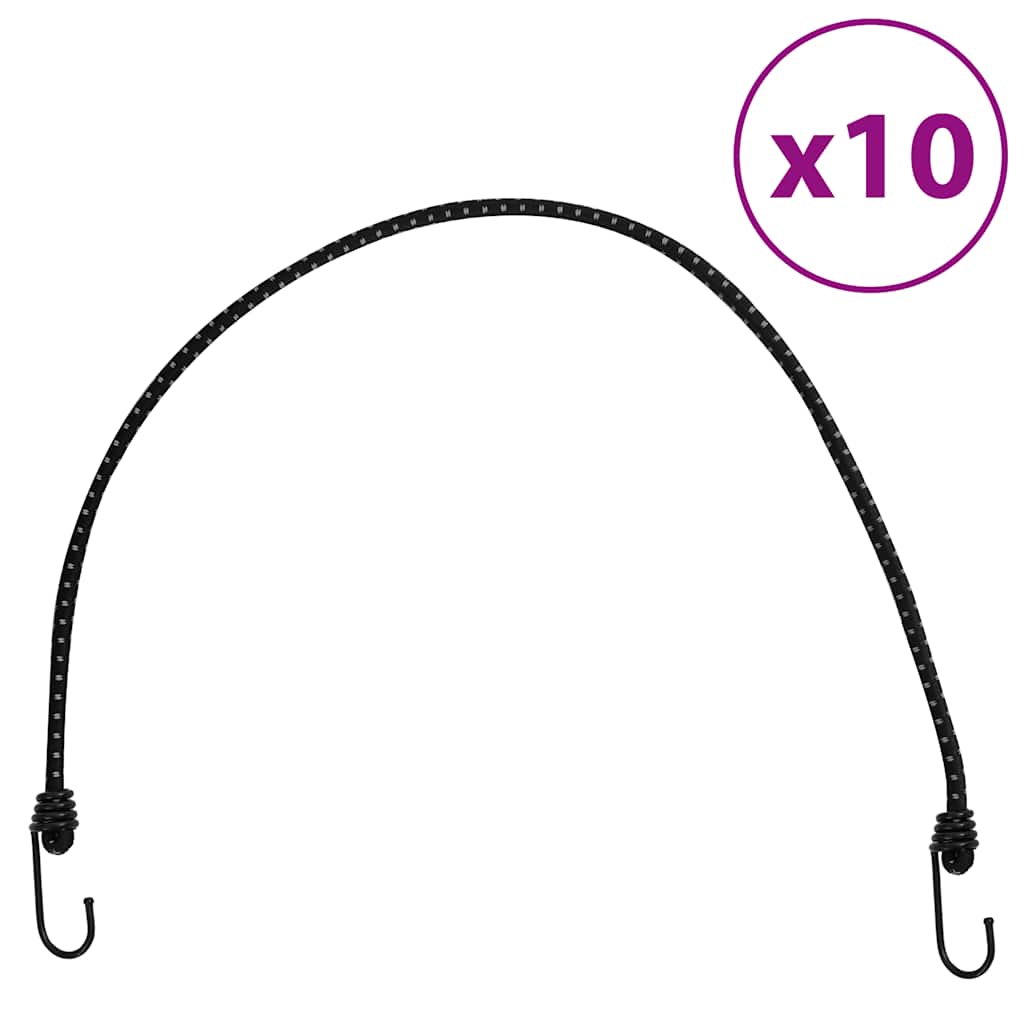 Bungee Cords With Reflective Strips And Hooks 10 Pcs