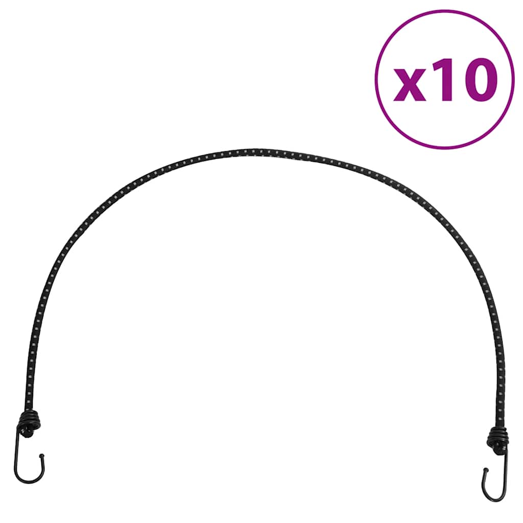 Bungee Cords With Reflective Strips And Hooks 10 Pcs