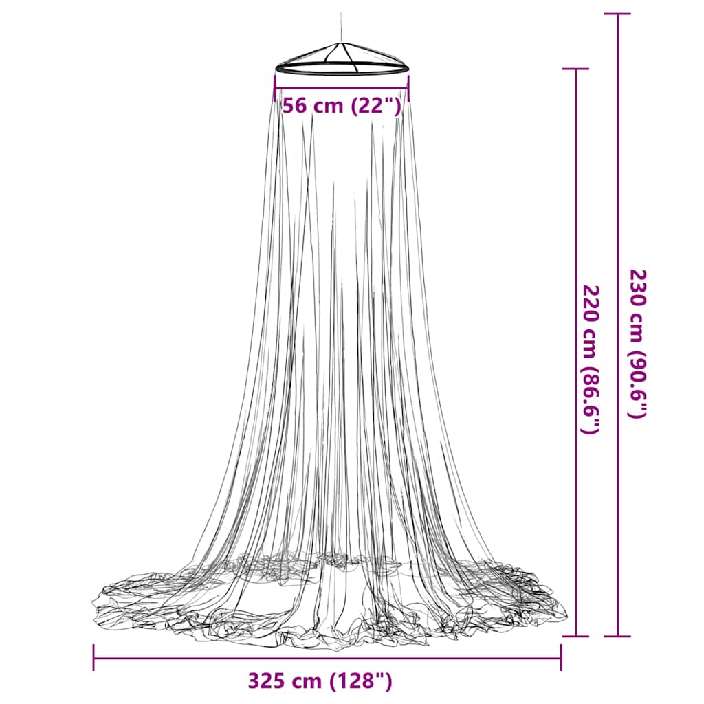 Mosquito Net For Bed 220 Mesh White 56X56X220 Cm