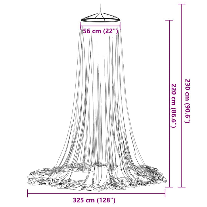 Mosquito Net For Bed 220 Mesh White 56X56X220 Cm