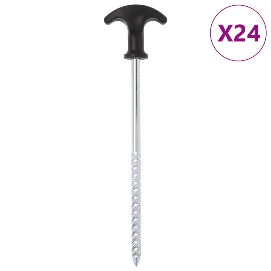 Tent Pegs 24 Pcs Ø7 Mm Galvanised Steel