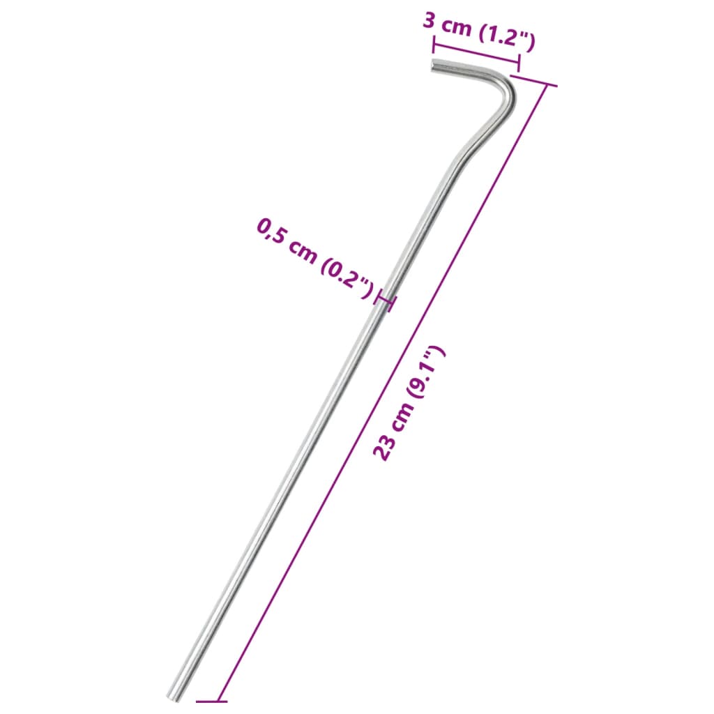Tent Pegs 50 Pcs 23 Cm Ø Galvanised Steel