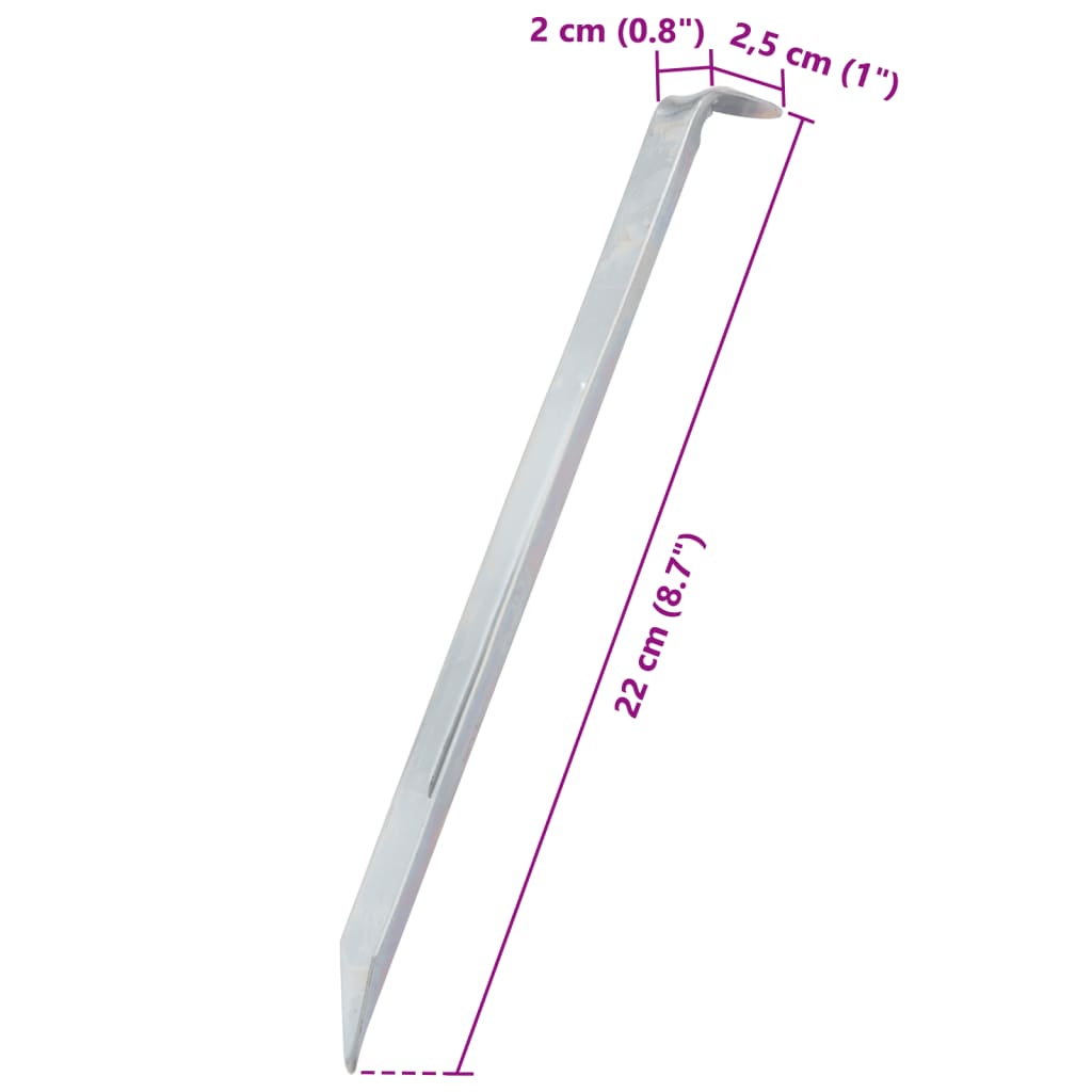 Tent Pegs 24 Pcs Ø20 Mm Galvanised Steel