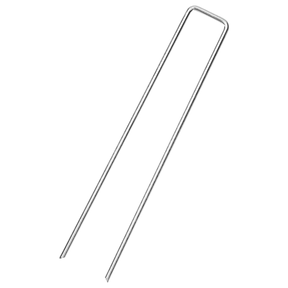 Ground Pegs U Shape 50 Pcs Galvanised Steel