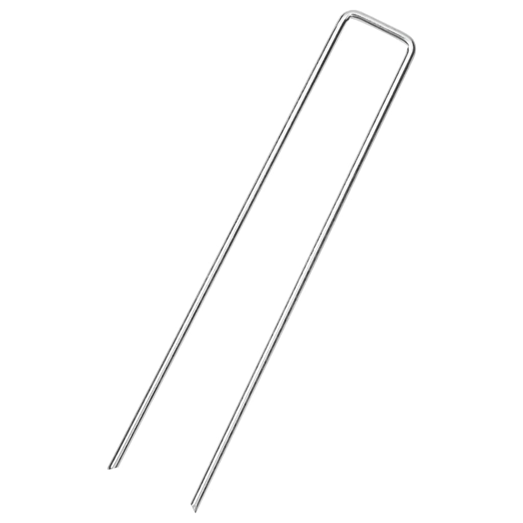 Ground Pegs U Shape 50 Pcs Galvanised Steel