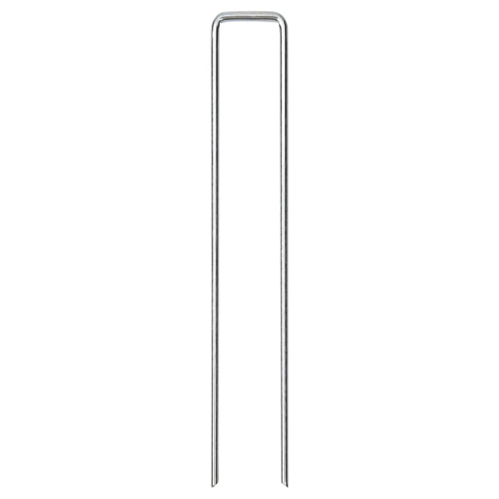 Ground Pegs U Shape 50 Pcs Galvanised Steel