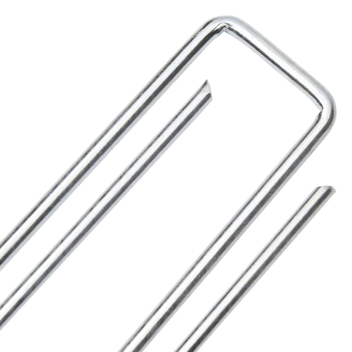 Ground Pegs U Shape 50 Pcs Galvanised Steel