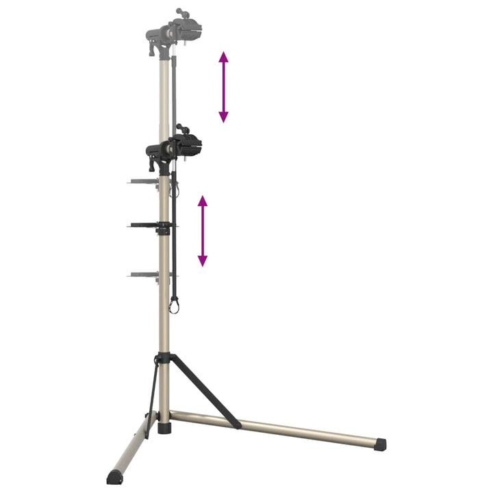 Bike Repair Stand Foldable Adjustable 102-160 Cm Aluminium