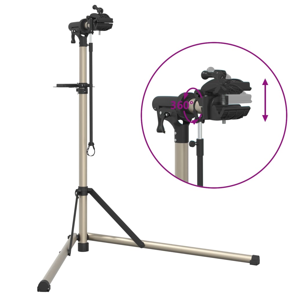 Bike Repair Stand Foldable Adjustable 102-160 Cm Aluminium