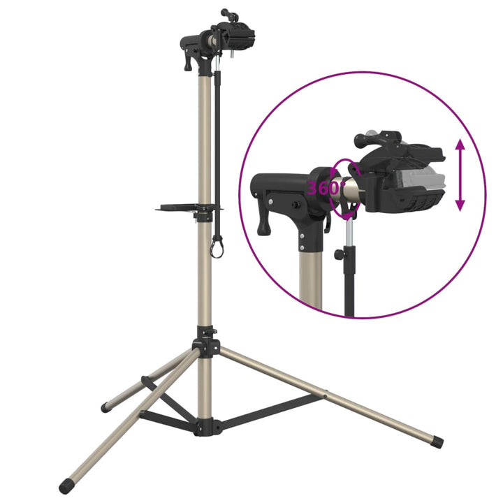 Bike Repair Stand Foldable Adjustable 120-165 Cm Aluminium