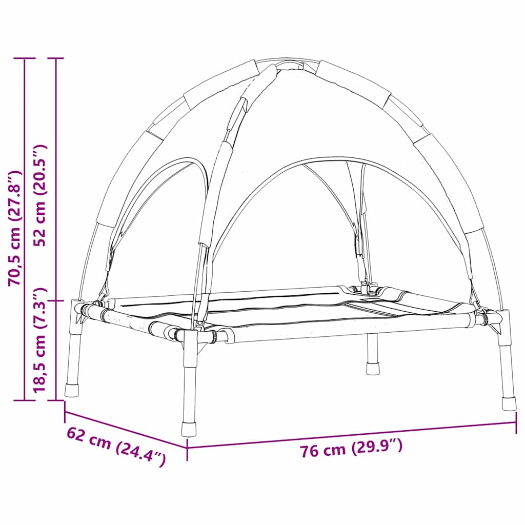 Dog Bed M Steel