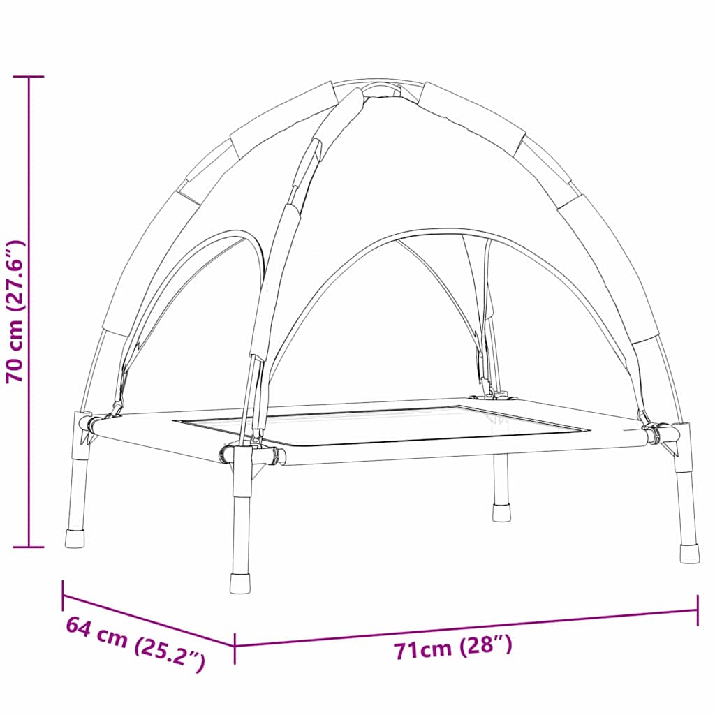 Dog Bed M Steel