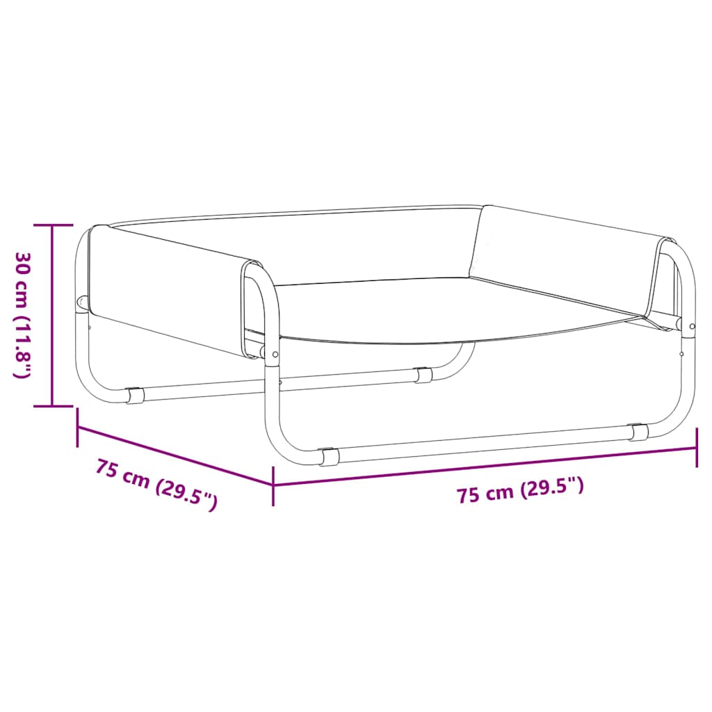 Dog Bed Ml Oxford Fabric And Steel