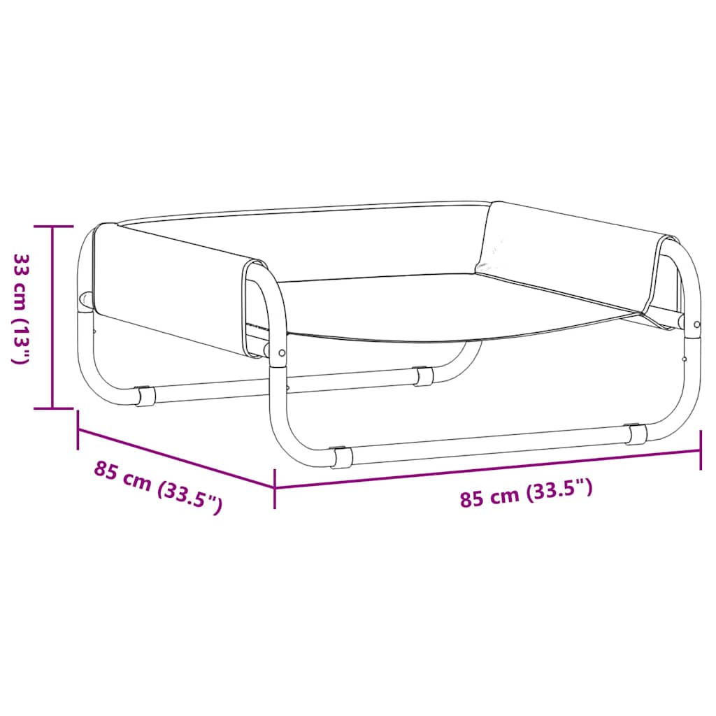Dog Bed L Oxford Fabric And Steel