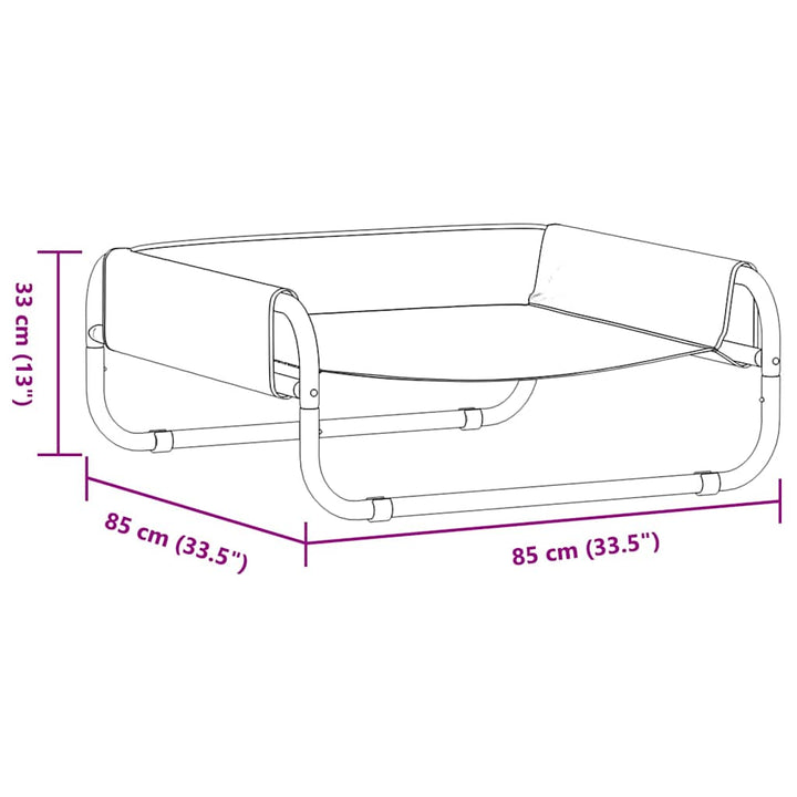 Dog Bed L Oxford Fabric And Steel
