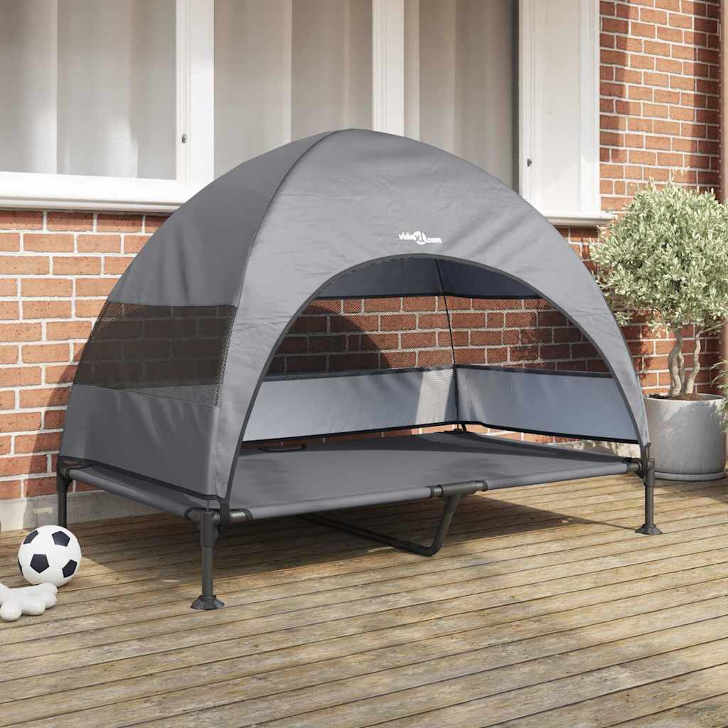 Raised Dog Bed Folding 127 X 81 X 108 Cm Fabric And Steel