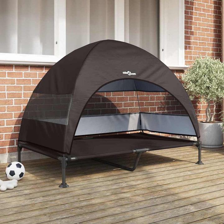 Raised Dog Bed Folding 127 X 81 X 108 Cm Fabric And Steel