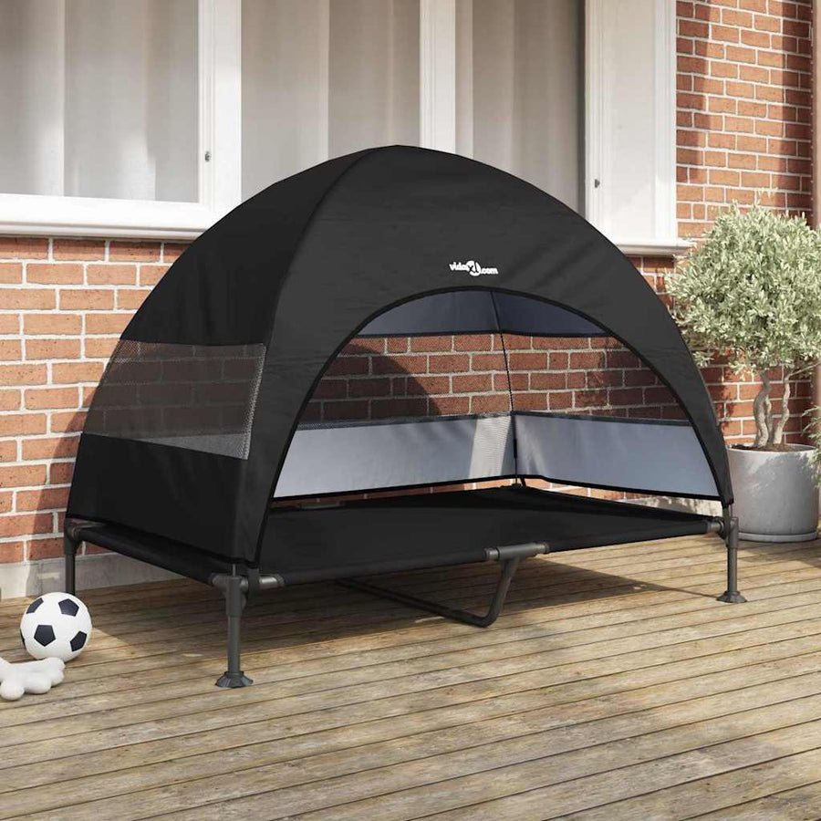 Raised Dog Bed Folding 127 X 81 X 108 Cm Fabric And Steel