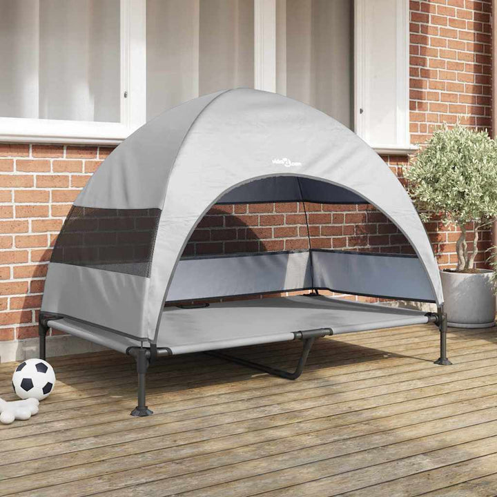 Raised Dog Bed Folding 127 X 81 X 108 Cm Fabric And Steel