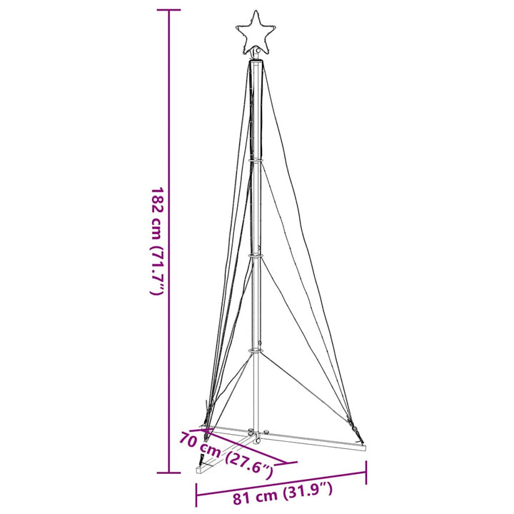 Led Christmas Tree 363 Leds 182 Cm