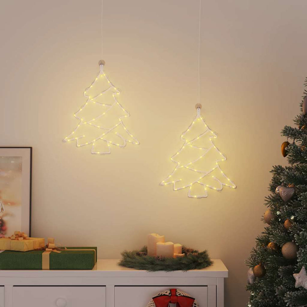 Christmas Lights Christmas Silhouette 2 Pcs 50 Leds Warm White