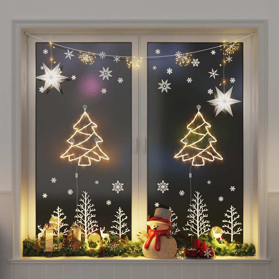 Christmas Lights Christmas Silhouette 2 Pcs 50 Leds Warm White