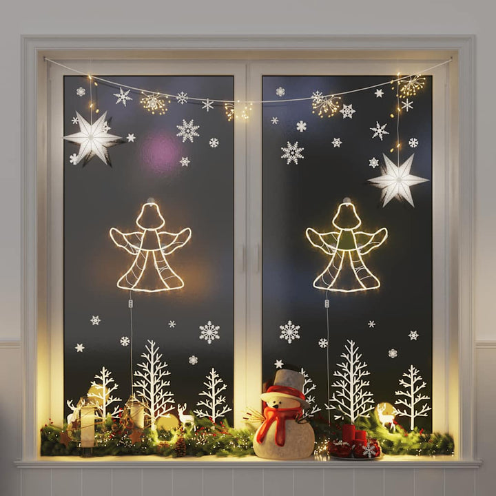 Christmas Lights Christmas Silhouette 2 Pcs 50 Leds Warm White