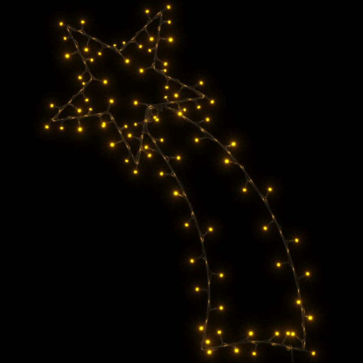 Christmas Lights Shooting Star Silhouette 115 Leds Warm White