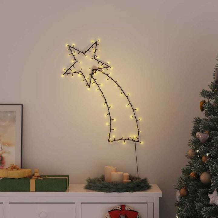 Christmas Lights Shooting Star Silhouette 115 Leds Warm White