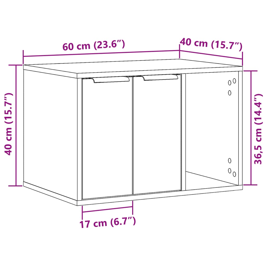Cat Litter Box Enclosure Engineered Wood