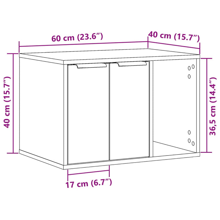Cat Litter Box Enclosure Engineered Wood