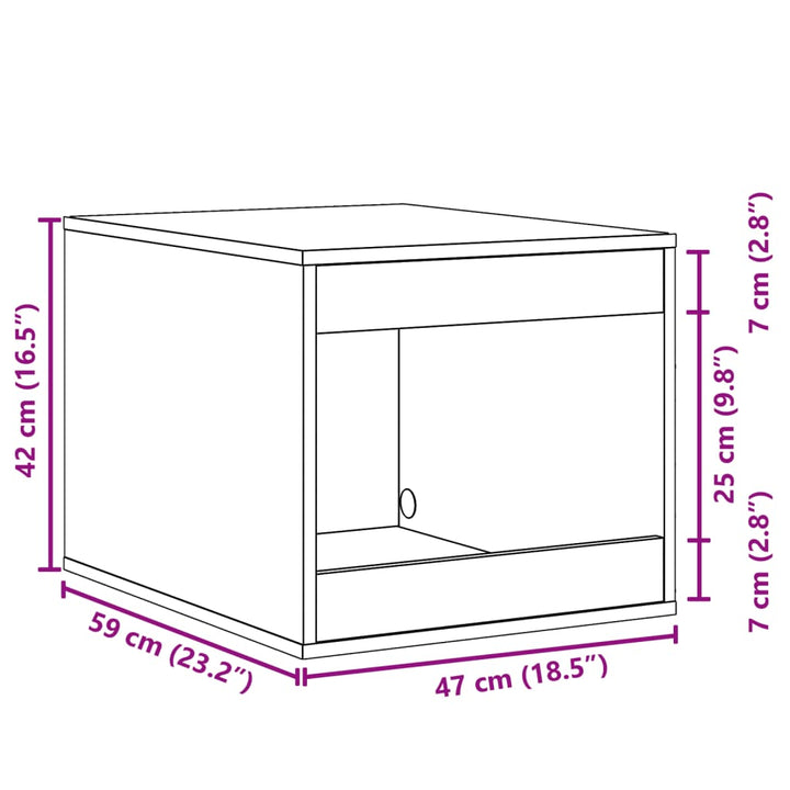 Cat Litter Box Enclosure 47X59X42 Cm Engineered Wood