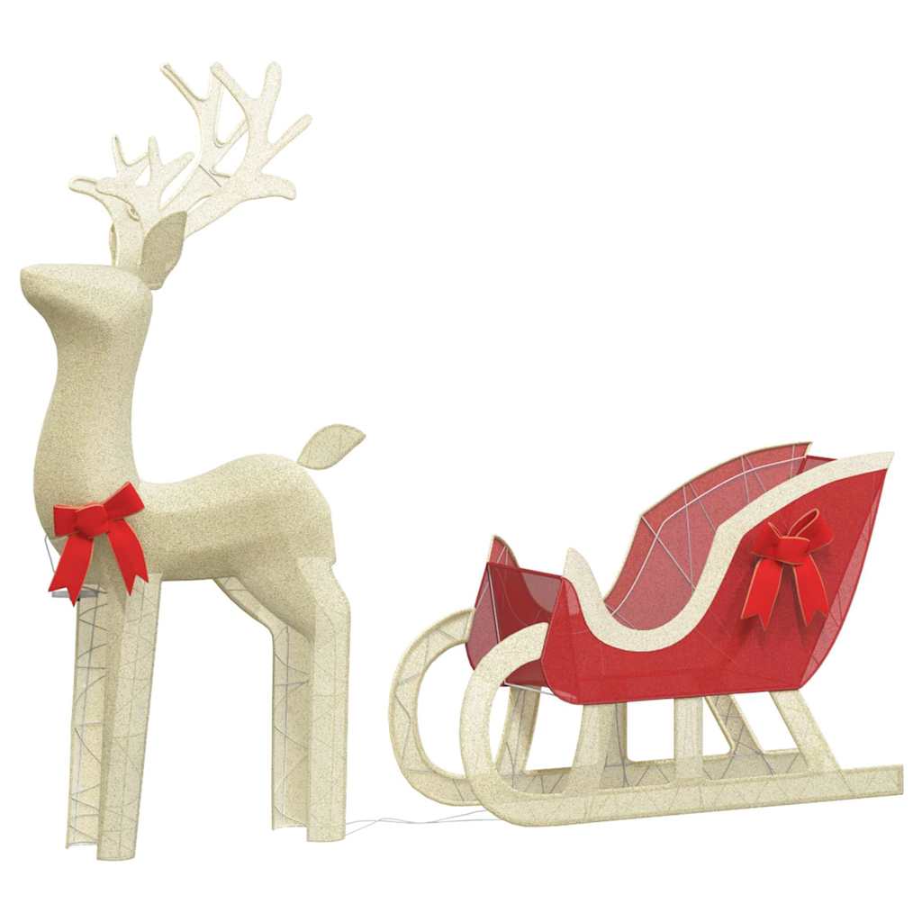 Christmas Decoration Reindeer And Sleigh 100 Leds